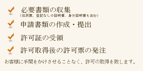 当事務所で行う手続き